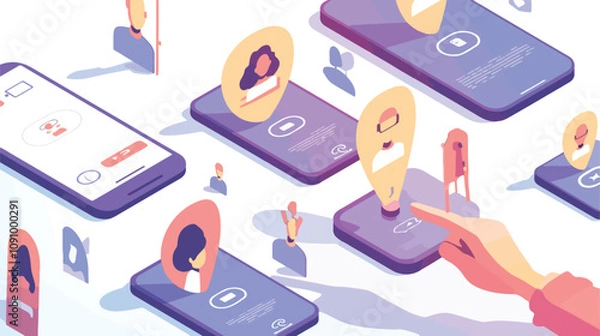 Fototapeta Professional Person Authentication for Identity Verification and Account Profile