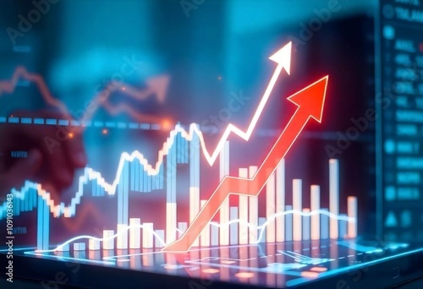 Fototapeta stock market graph