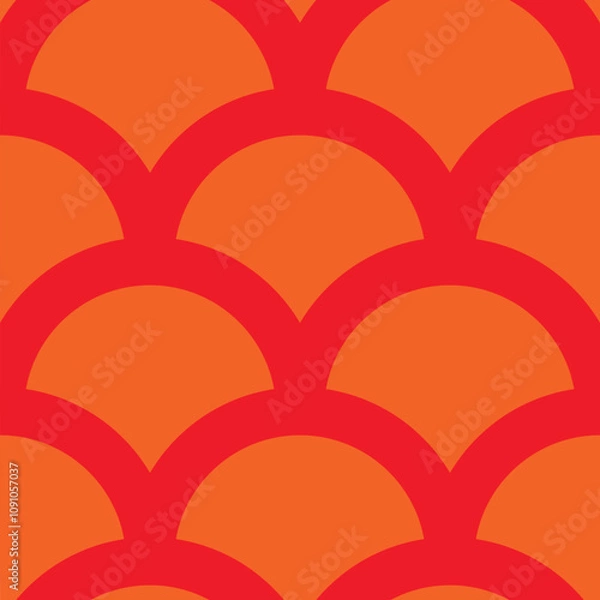 Fototapeta Vector seamless repeat pattern print background with timeless geometric patterns