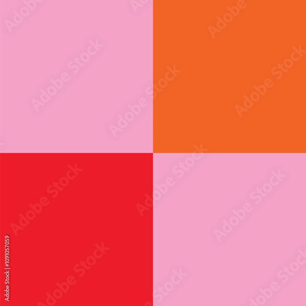 Fototapeta Vector seamless repeat pattern print background with timeless geometric patterns