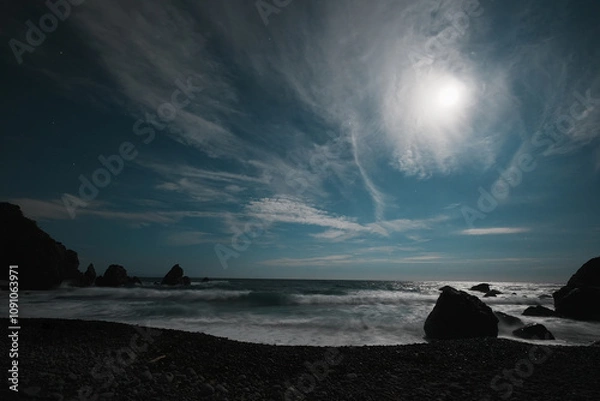 Obraz 幻想夜　五色の浜