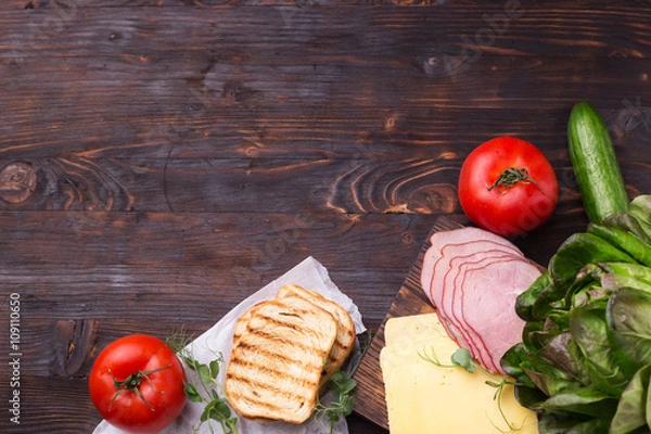 Obraz Ingredients for sandwich.