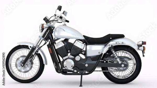 Obraz two wheeler superbike with white background
