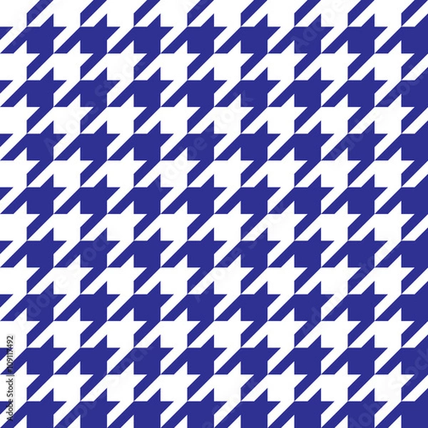 Obraz Houndstooth Pattern Blue in Vector
