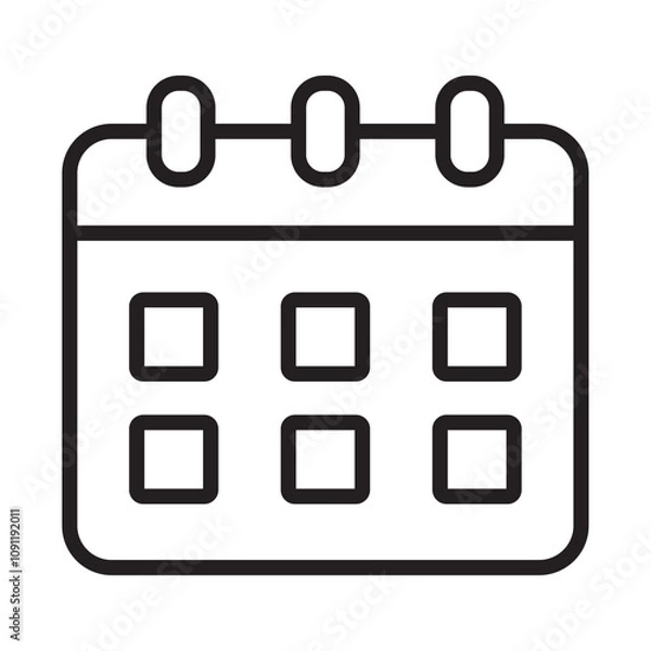 Fototapeta calendar linear style