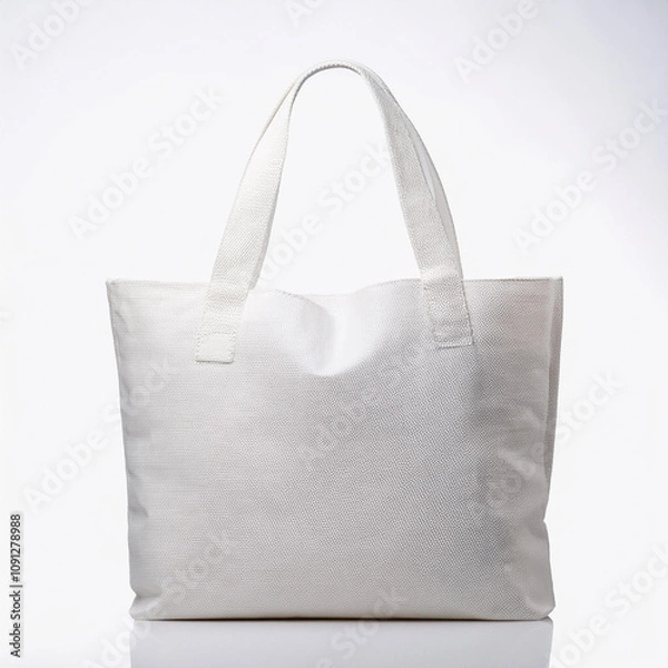 Obraz  A white canvas bag with a white handle 53695