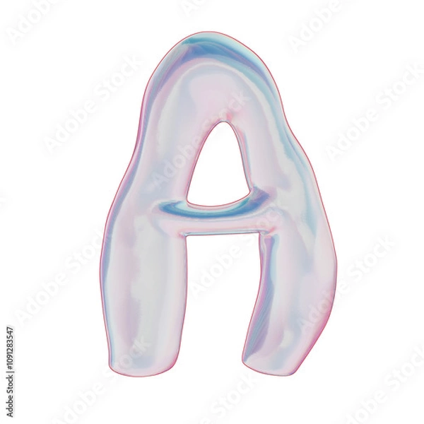 Obraz Gradient 3d Alphabet Letter A