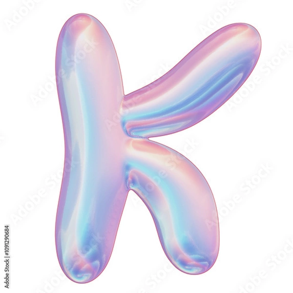 Obraz Gradient 3d Alphabet Letter K