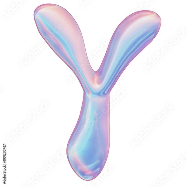 Obraz Gradient 3d Alphabet Letter Y