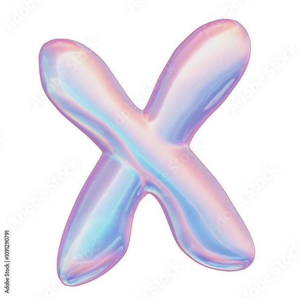 Obraz Gradient 3d Alphabet Letter X