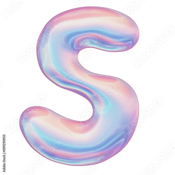 Obraz Gradient 3d Alphabet Letter S