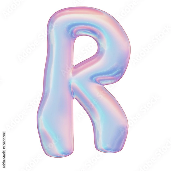 Obraz Gradient 3d Alphabet Letter R