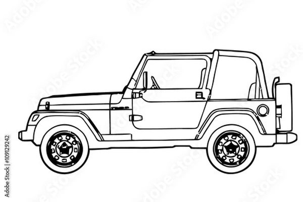 Fototapeta jeep