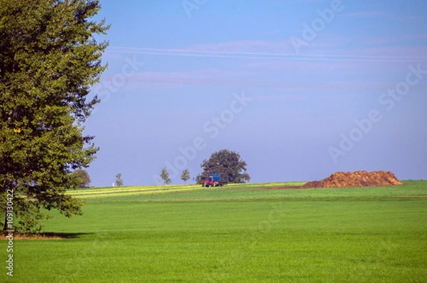 Obraz Traktor auf Feldweg