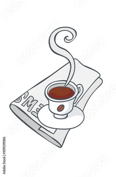 Obraz Drinks and beverages, vector cute illustration