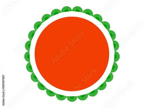 Fototapeta Abstract green and red swirl symbol symmetric vector illustration