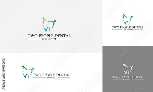 Obraz dental people vector logo