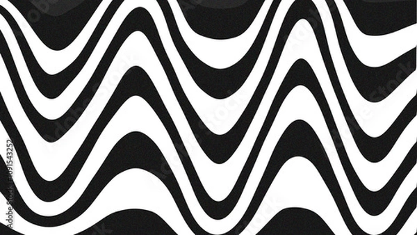 Obraz A black and white grainy abstract background featuring a noise texture with a wave pattern.