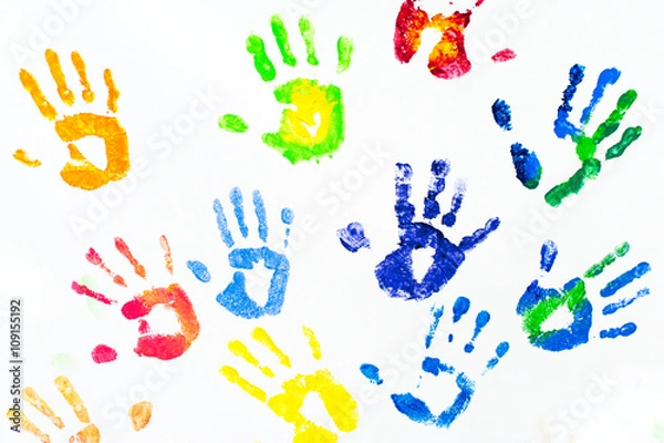Fototapeta Colorful arm prints abstract