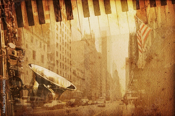 Fototapeta Muzyka Broadway