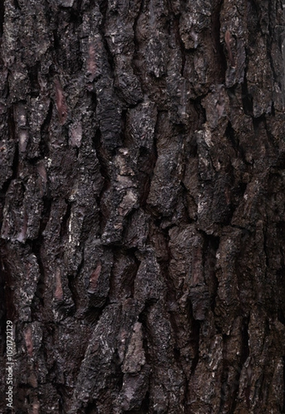 Fototapeta Photo of the textured bark of an old tree. Great as a background.
