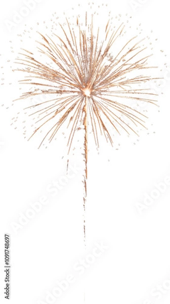 Fototapeta Fireworks isolated on a transparent background, PNG file