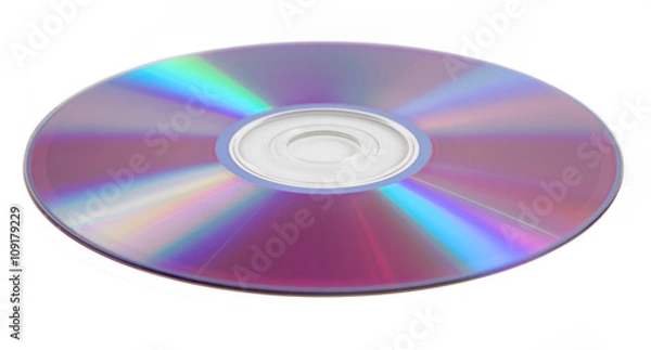 Fototapeta Compact disk isolated on white background