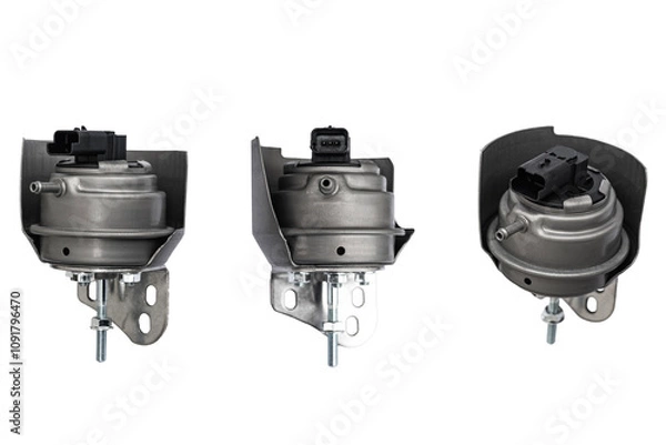 Fototapeta Turbo variable speed drive of a car turbocharger on a white background