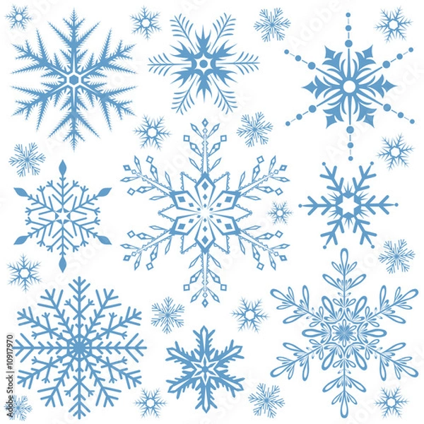 Fototapeta Snowflakes collection