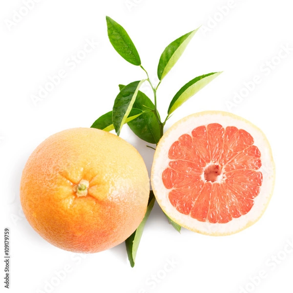 Fototapeta Grapefruit isolated on white background