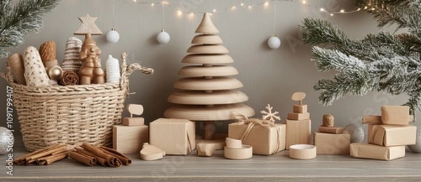 Obraz christmas tree and gifts