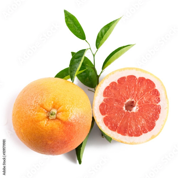 Fototapeta Grapefruit isolated on white background