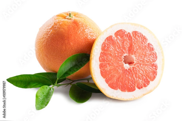 Fototapeta Grapefruit isolated on white background