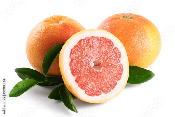 Obraz Grapefruit isolated on white background