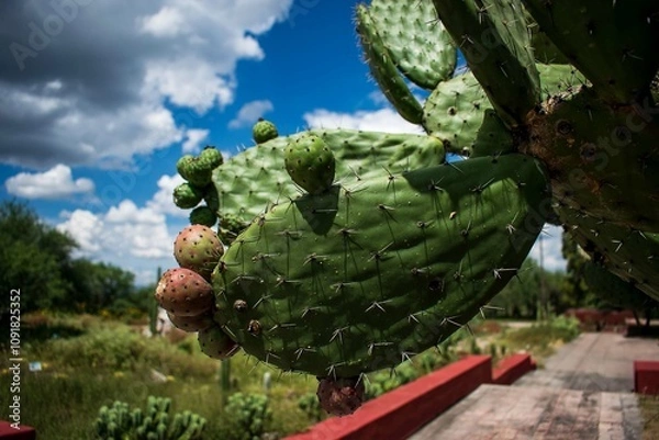 Fototapeta Nopal con su fruto