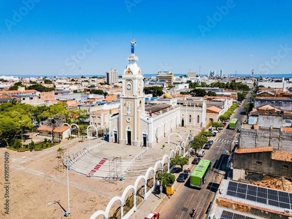 Obraz Aerial view of the Cathedral of Juazeiro do Norte, Ceara