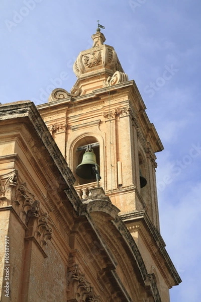 Fototapeta St. Peter & Paul Cathedral in Mdina.