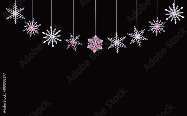 Fototapeta 雪の結晶の背景素材