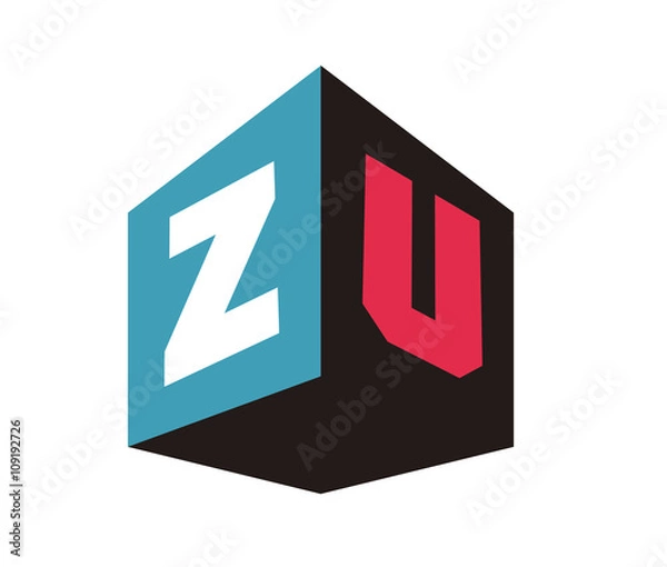 Obraz ZU Initial Logo for your startup venture