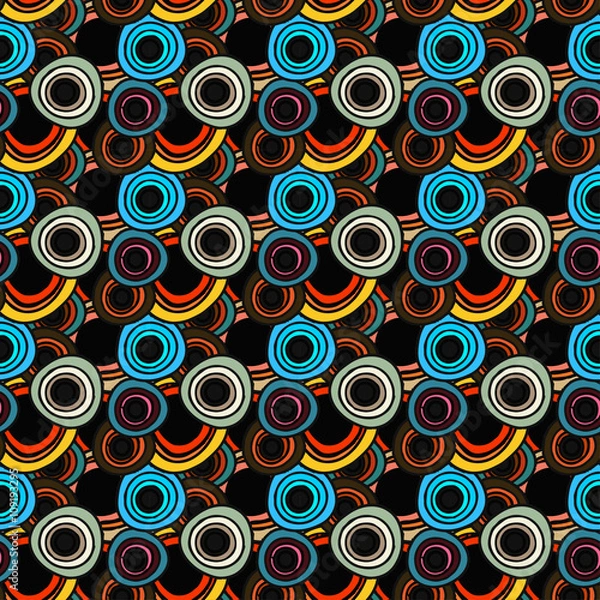 Fototapeta Abstract seamless pattern with circles