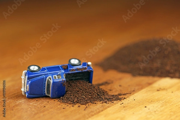 Obraz 横転したトラック