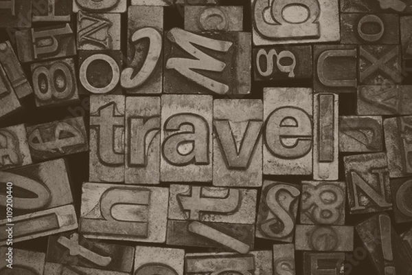 Fototapeta Close up of typeset letters