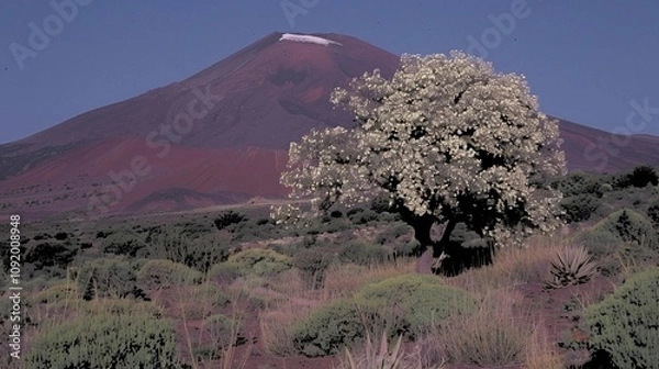Obraz shady trees in the volcanic mountains