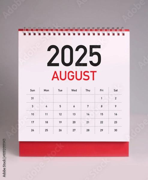 Obraz August 2025 desk calendar