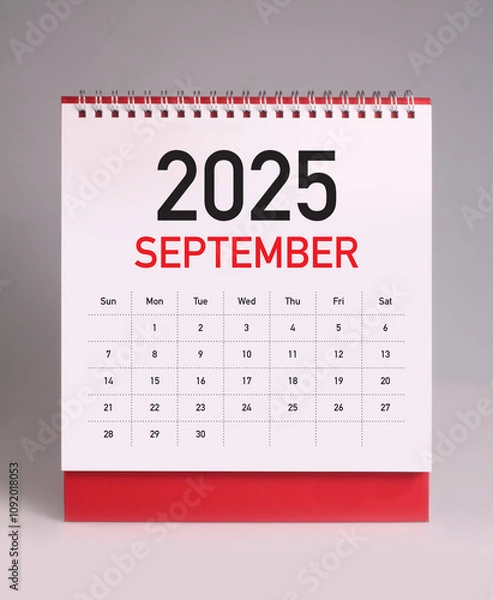 Obraz September 2025 desk calendar