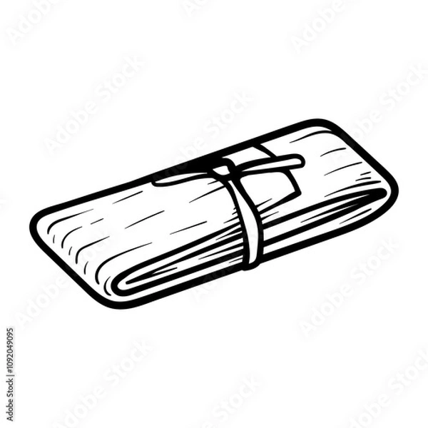 Fototapeta tamales isolated drawing coloring line art style sketch classic vintage design illustration