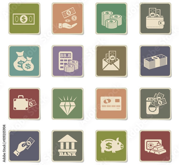 Fototapeta hand and money icon set