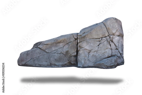 Fototapeta Big rock isolated on white background.