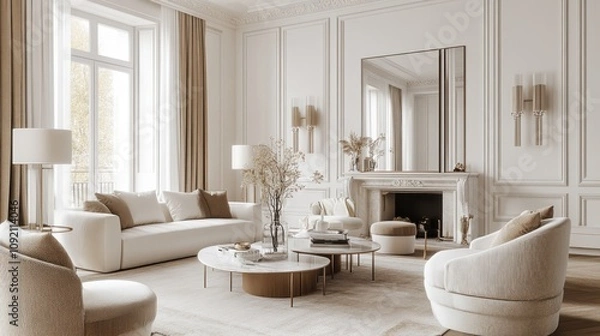 Fototapeta Modern Chic Living Room Interior Design