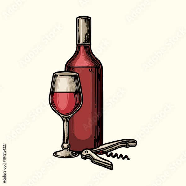 Fototapeta wine vector illustration